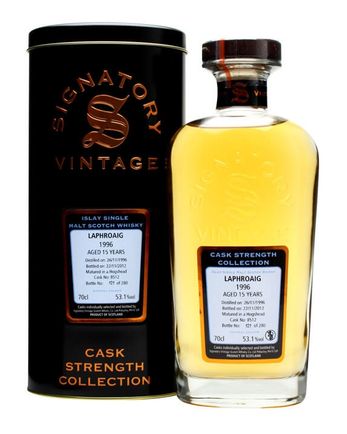 Laphroaig 1996 15 años Cask #8512 Signatory Cask Strength Collection
