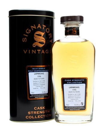 Laphroaig 1996 16 años Cask #8514 Signatory Cask Strength Collection