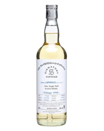 Laphroaig 1998 13 años Cask #5552+5553 Signatory Un-Chillfiltered Collection