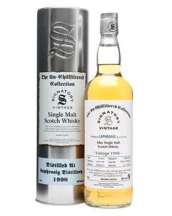 Laphroaig 1998 14 años Casks #700165+6 Signatory Un-Chillfiltered Collection