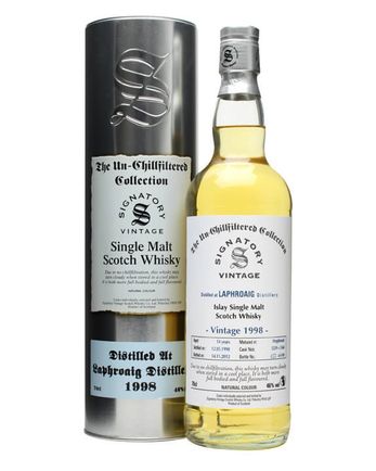 Laphroaig 1998 14 años Cask #5559+60 Signatory Un-chillfiltered Collection