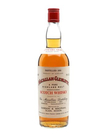 Macallan-Glenlivet 1958 15 años Sherry Cask Bottled 1970s Gordon & Macphail