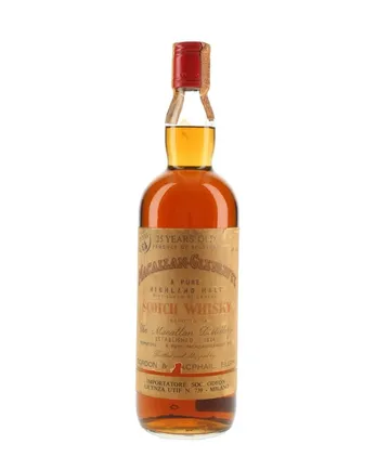 Macallan Glenlivet 25 años Odeon Import Bottled 1960s Gordon & Macphail