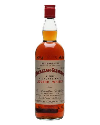 Macallan Glenlivet 33 años Sherry Cask Bottled 1960s Gordon & Macphail