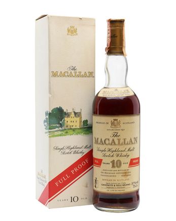 Macallan 10 años Full Proof Bottled 1990s