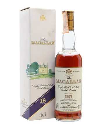 Macallan 1971 18 años Vintage Label