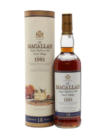 Macallan 1981 18 años Vintage Label