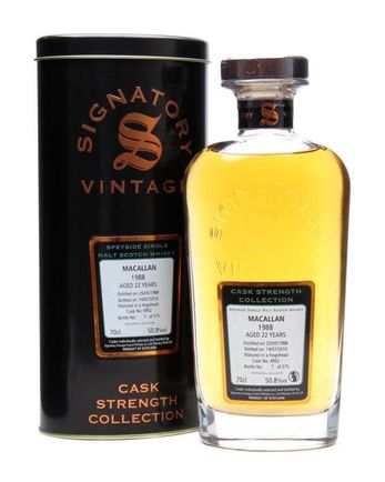 Macallan 1988 22 años Cask #4952 Signatory Cask Strength Collection