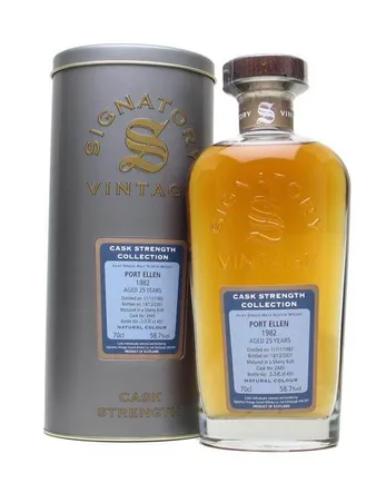 Port Ellen 1982 25 años Sherry Cask Signatory Cask Strength Collection