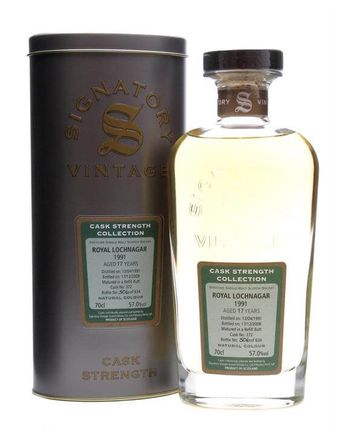Royal Lochnagar 1991 17 años Signatory Cask Strength Collection