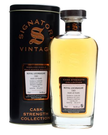Royal Lochnagar 1991 20 años Sherry Butt #374 Signatory Cask Strength Collection
