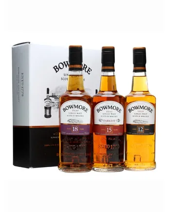 Bowmore Gift Pack 12 años 15 años 18 años