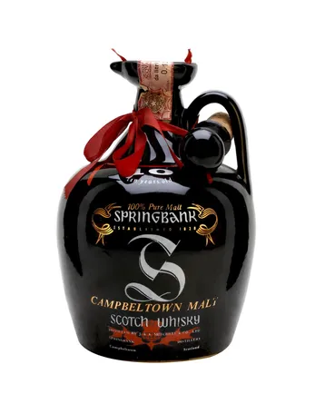 Springbank 10 años Black Ceramic Jug Bottled 1980s