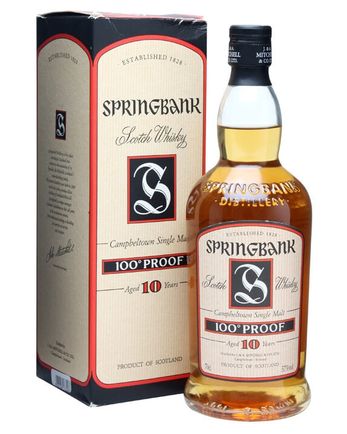 Springbank 10 años 100 Proof Old Presentation