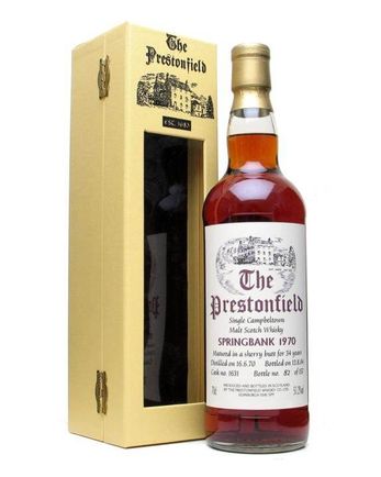 Springbank 1970 34 años Sherry Cask Prestonfield