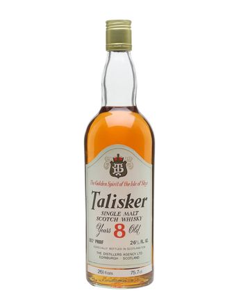 Talisker 8 años Clear Glass Bottled 1970s