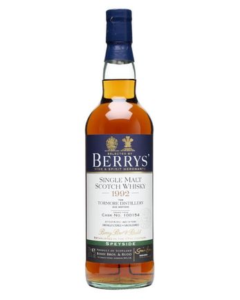 Tormore 1992 20 años Cask #100154 Berry Bros Berry Bros & Rudd